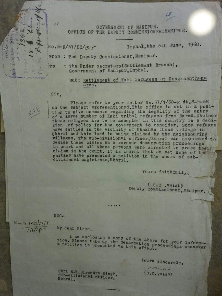 meiteiheritage's tweet photo. 🚨 The Uncomfotable TRUTH of #Kukis migration to #Manipur from British officers & Archived Govt records.

❗️ The #NewKukis migrated in significant numbers from Mizo and Chin Hills to #Manipur—called the Great Kuki Exodus—in 18th and 19th centuries, after  displaced by more powerful groups in Myanmar.
https://t.co/2tE07y2Soe

❗️The Manipur King provided them with free land at the exposed frontier and had a profound impact on the demographic of Manipur Hills. Scholars also largely agree that new Kukis (particularly the Thadous) migrated to Manipur from the Chin and Lushai Hills due to pressure from the southern tribes in those regions.

❗️More recently in 1960s the "Burmese refugees" started settling in Naga dominated areas of Manipur  
#KukiHistory  #KukiLies 
#ManipurHistory 

@NorthEastnews24 @ukhrultimes   
@assamtimes_ @imosingh @NBirenSingh   @sardesairajdeep   @afridahussai @timesofindia @IndianExpress  @TimesNow @ndtv @ZeeNews @WIONews @EastMojo @ABPNews @CNNnews18 @BBCIndia @thewire_in @TheQuint  @ANI  
@DivyaSoti @ShefVaidya @HinduAmericans  @AskAnshul @PrinceArihan @AbhijitChavda @RajatSethi86 @DrSanjaysinghK
@RituRathaur @VladAdiReturns