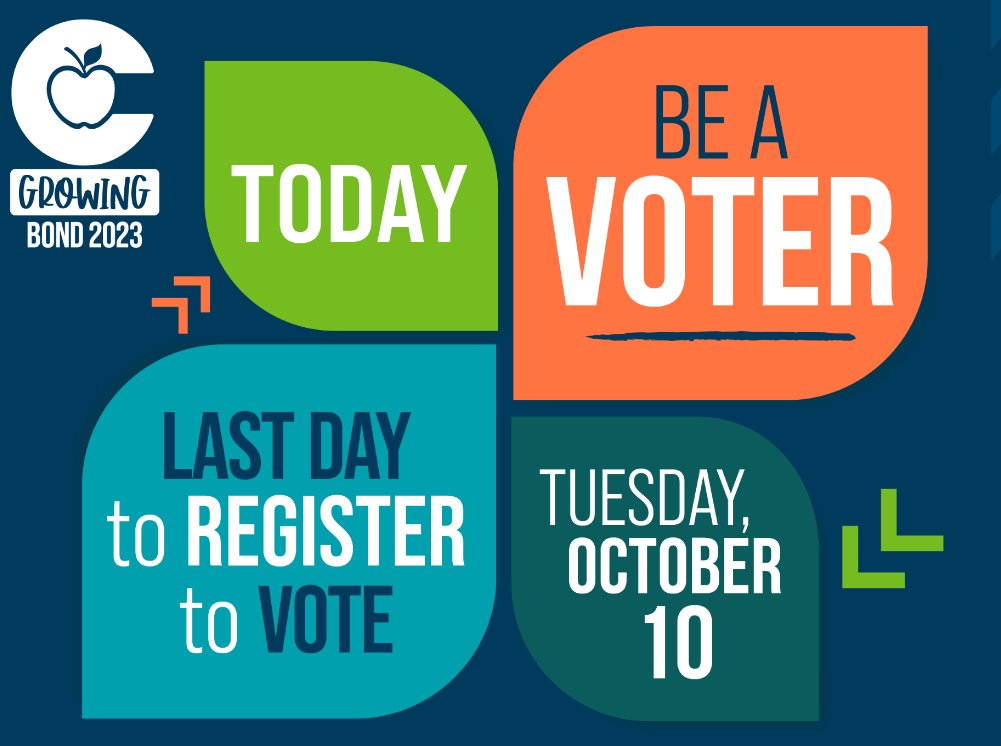 Today is the last day to register to vote or update your voter registration information. Don’t miss your opportunity to participate in the November 7th election!