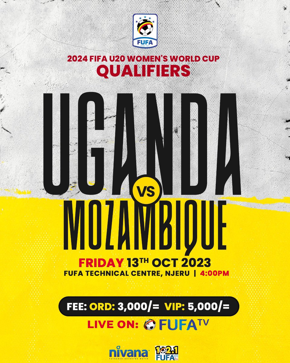 OfficialFUFA's tweet image. The Queen Cranes (Uganda U20 Women’s team) defeated Mozambique 6-0 in the first leg.
The return leg is on this Friday 
#FIFAWomenU20WorldCupQ