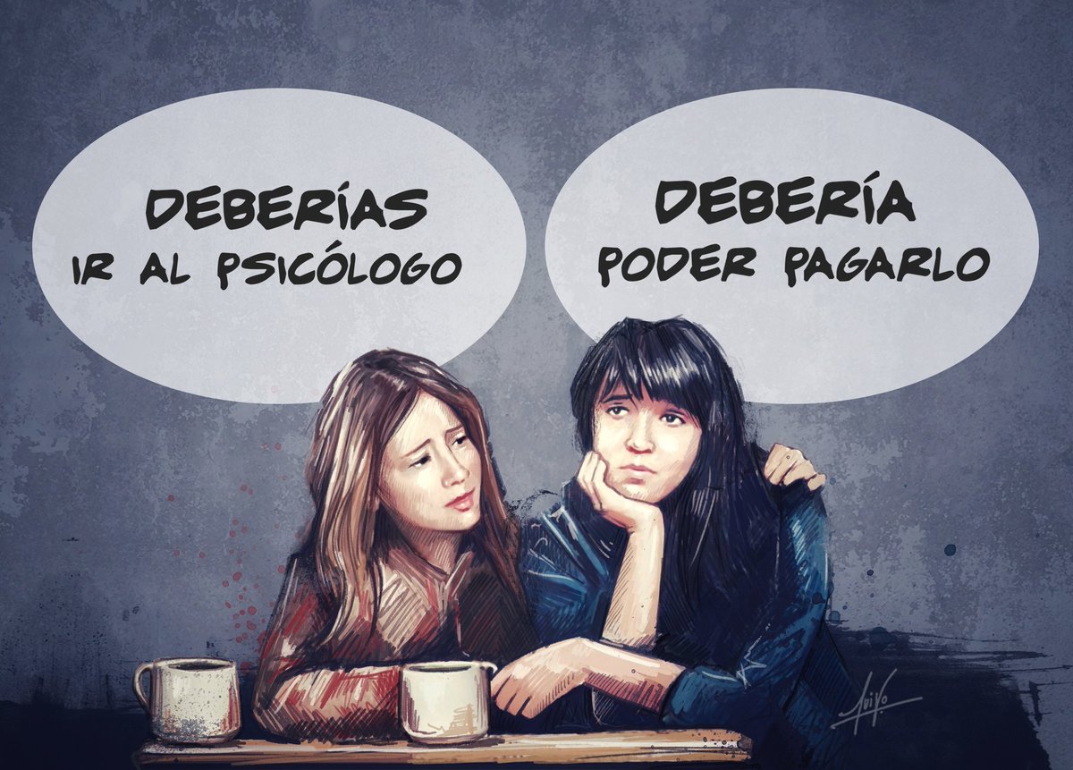 luisoarte's tweet photo. Recordermos. De poco sirve normalizar el ir a terapia si no todos podemos acceder a ella.
 #DiaMundialdelaSaludMental https://t.co/BHCiRnm0hD