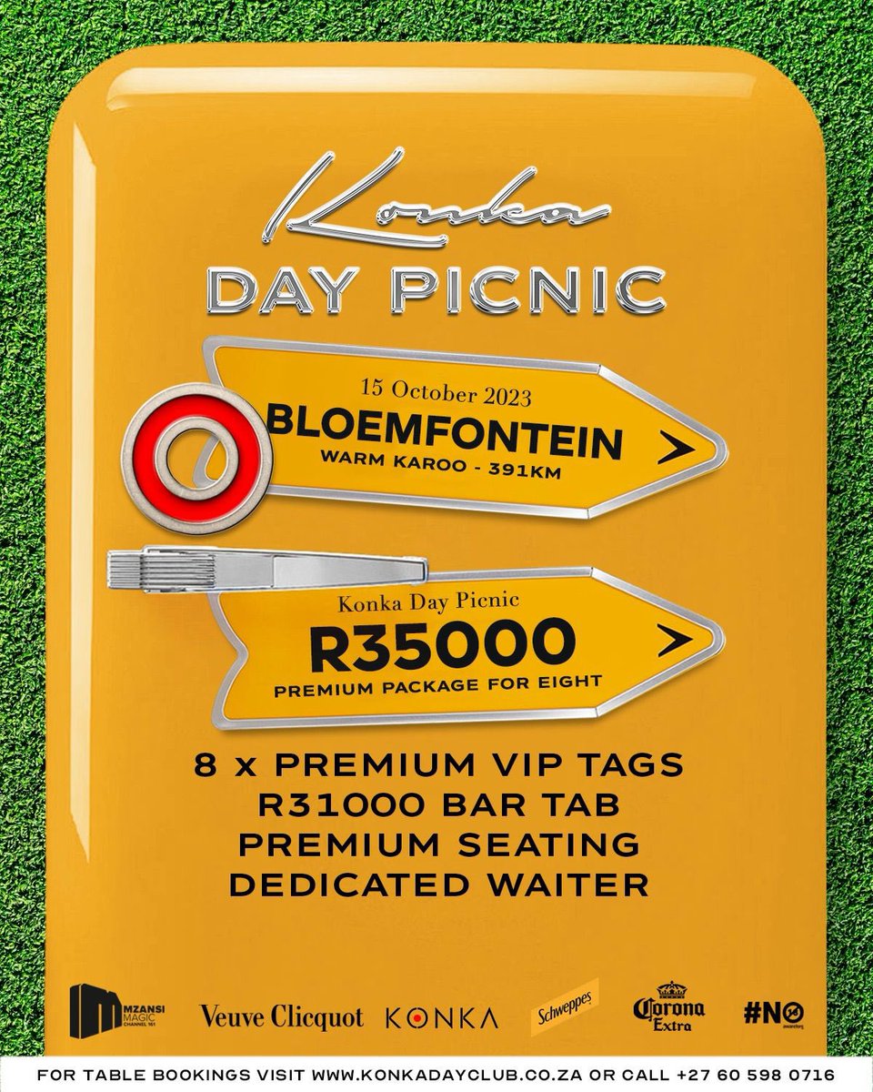 athandwe_'s tweet photo. All roads lead to Bloem this weekend for the #KonkaDayPicnic 15 October hosted by @casspernyovest 💛 Packages available below. 🚗💨 #OperationBloem @KonkaSoweto https://t.co/6RYRQ1B1nE