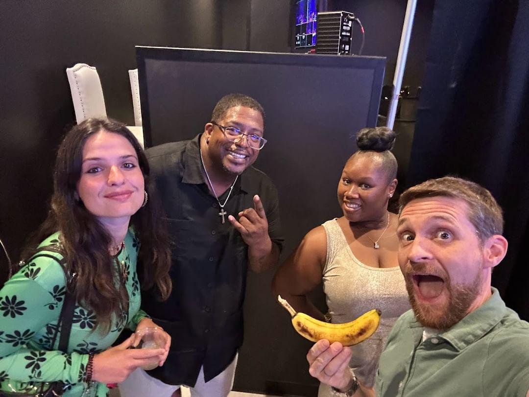 BREATHEexp's tweet photo. #PeelTheTruth
🤔🍌 Can anyone crack the mystery behind @aaronvick's banana making a cameo in every photo from the event? 📸🍌 Is it the true genius behind the tech innovations? Share your theories! 🤣🔍
#BREATHEConLV #LasVegas #web3convention #BREATHEBananaConspiracy https://t.co/kD7pHxNGnp