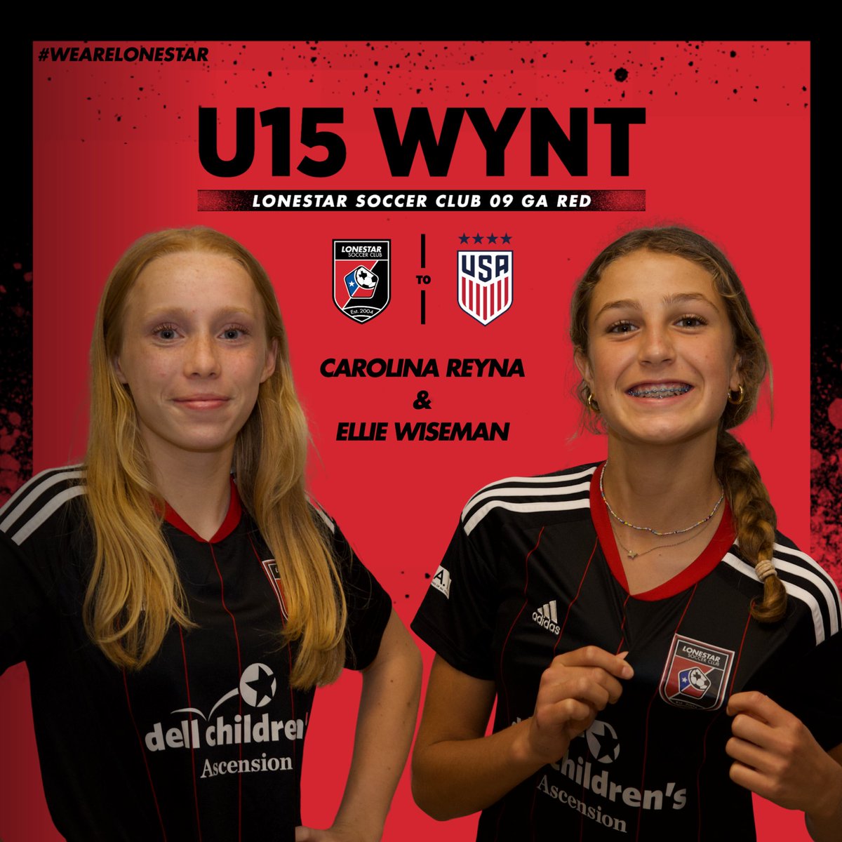 LonestarSC's tweet photo. 🚨NATIONAL TEAM CALLS🚨

The #U15WYNT squad will come together in Portland, Oregon for training camp October 15-22!

#ForClubAndCountry | #WeAreLonestar https://t.co/S3YIR2vmkt