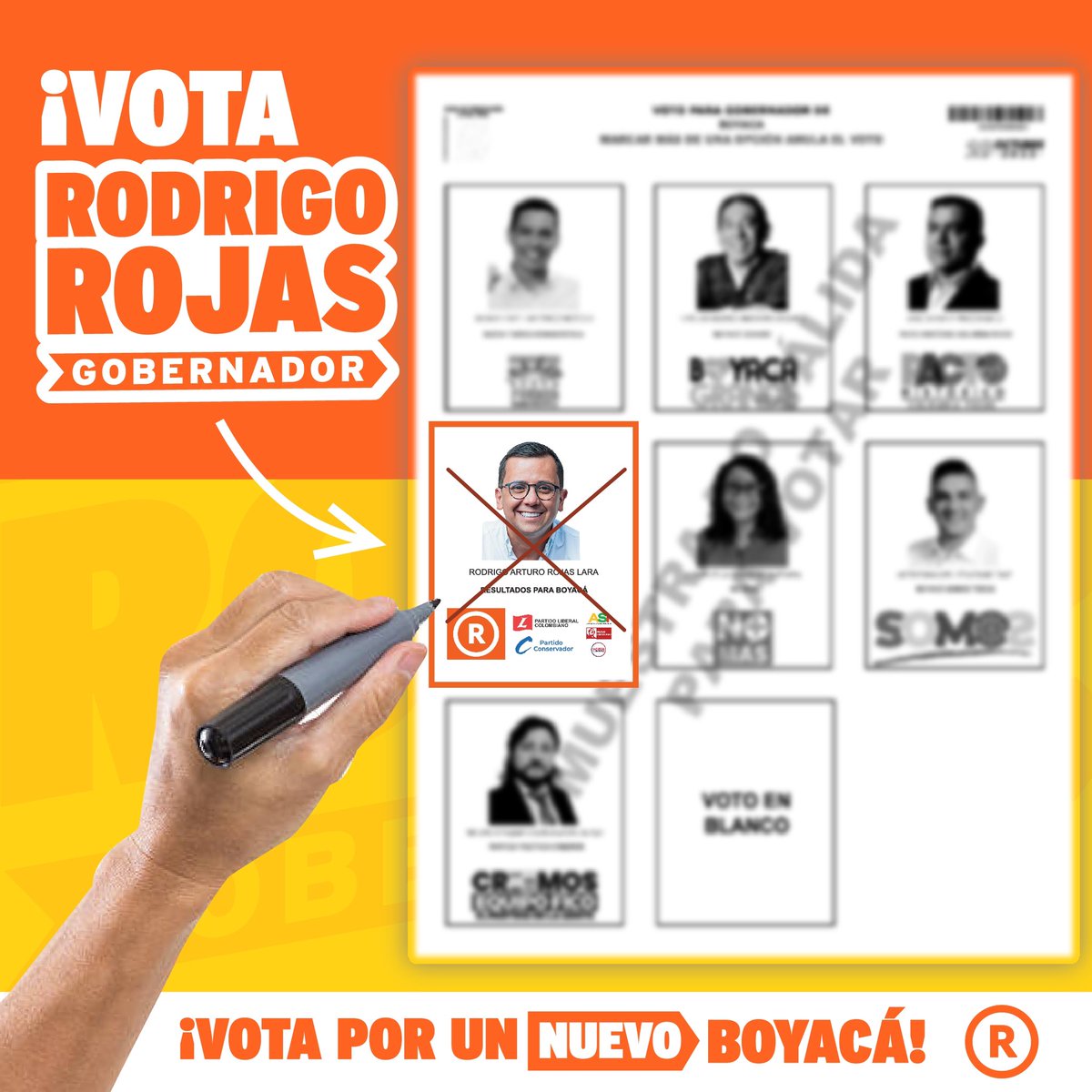 RodrigoRojas's tweet photo. Un departamento mejor con #resultados, lo construimos entre todos. Este 29 de octubre busca la ®️ y vota Rodrigo Rojas. 

#PorUnNuevoBoyacá 🧡 https://t.co/MUuOua8JAB