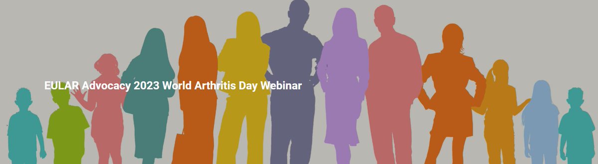 In two days it will be #WAD2023 #WorldArthritisDay Rheumatic and musculoskeletal diseases #RMDs afect more than 120 million Europeans. 
Learn more in the #EULARAdvocacy webinar 
@eular_org 
Thursday 12/10 ⏰2 am CET
bit.ly/3ROtUcb
eular.org/world-arthriti…