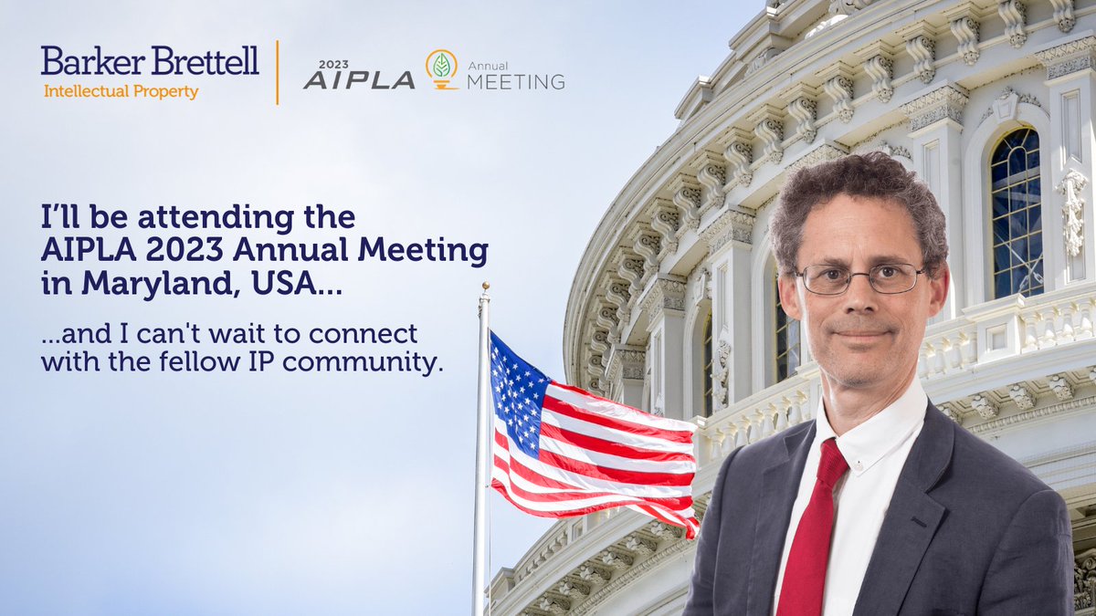Only one week to go until #AIPLA2023.

Alan Wilson is excited to head to National Harbor and connect with the fellow #IP community, and celebrate all aspects of IP.

If you would like to meet up with Alan, please get in touch: barkerbrettell.co.uk/people/alan-wi…

#AIPLA #IPLaw #TeamBB