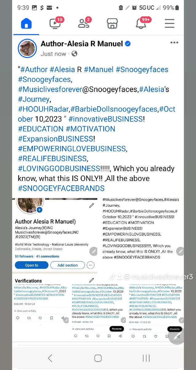 '#Author #Alesia R #Manuel #Snoogeyfaces #Snoogeyfaces, #Musiclivesforever@Snoogeyfaces,#Alesia's #Journey, #HOOUHRadar,#BarbieDollsnoogeyfaces,#October 10,2023 ' #innovativeBUSINESS! #EDUCATION #MOTIVATION  #ExpansionBUSINESS! #EMPOWERINGLOVEBUSINESS, #REALIFEBUSINESS,