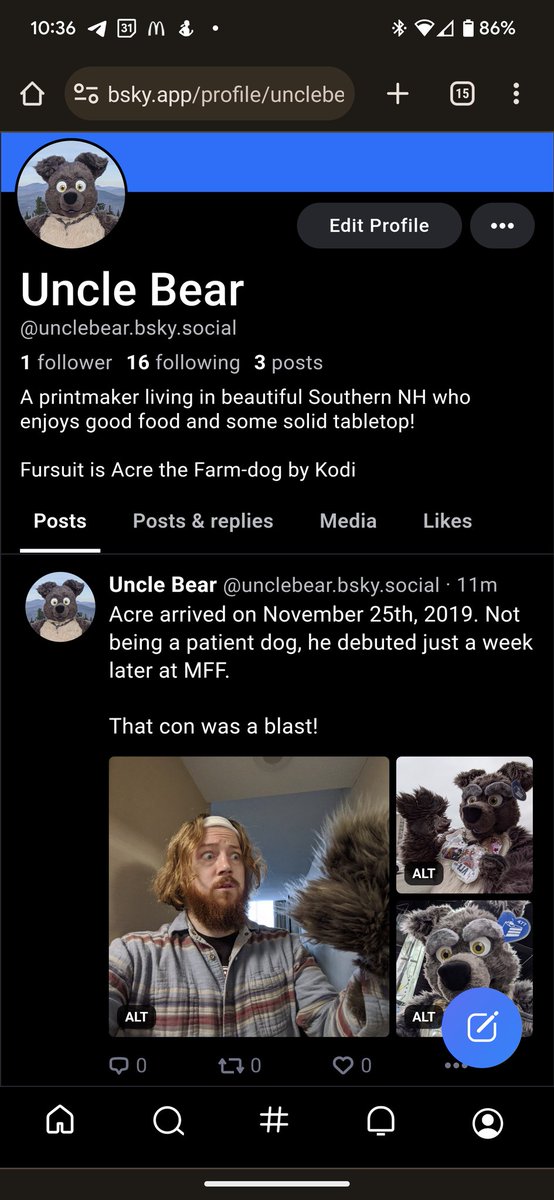Al_the_Burr's tweet photo. I don't post much here in general, but even less now. I've got one catch-all account and one account devoted to my suit over on the 🔵☁️ 

Go on and take a peek! https://t.co/Q5cE2zLMYq