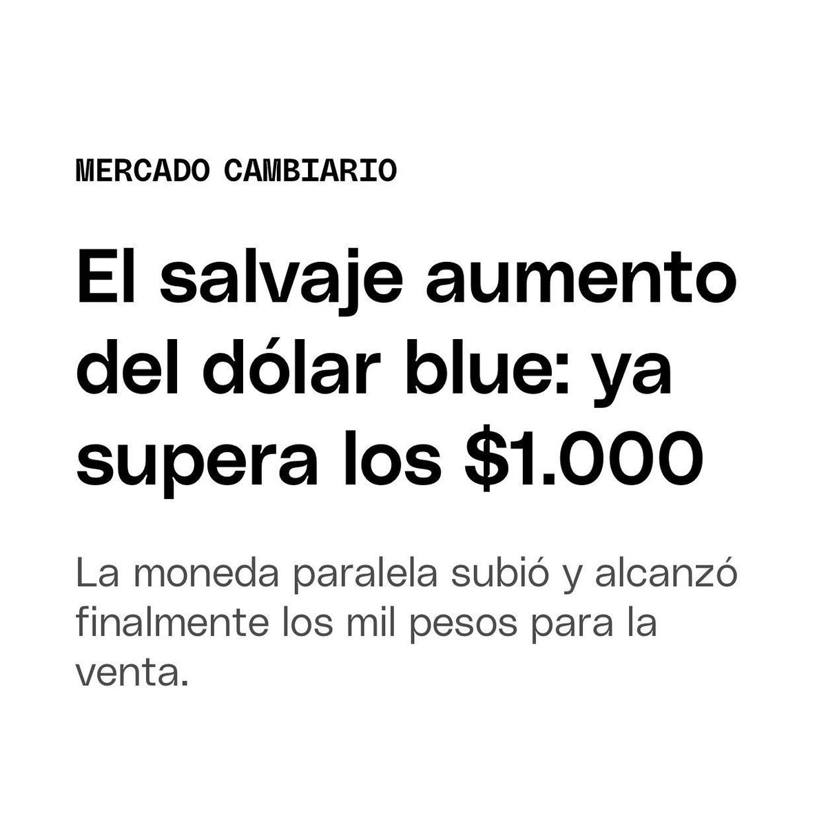 DÓLAR A 1000
Entre el pirómano de Massa, que nos está llevando a la hiperinflación, y la irresponsabilidad de Milei, que fomenta la corrida cambiaria, están los argentinos angustiados por el presente y el futuro.

En Juntos por el Cambio tenemos el plan, los especialistas, la