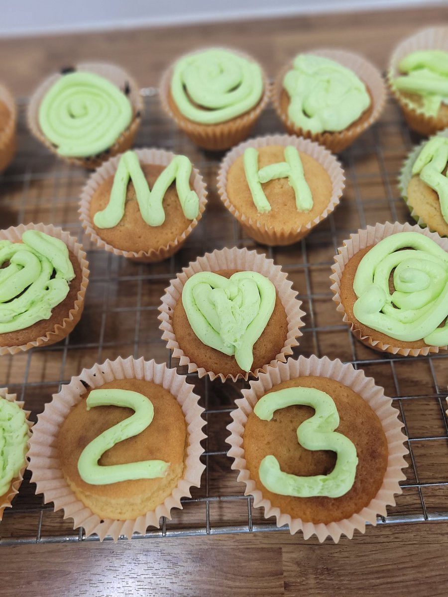 mount_unit's tweet photo. We enjoyed baking cupcakes for #WorldMentalHealthDay today, and we ate them at our Community Meeting with a #Teaandchat 😊 💚 https://t.co/qqu1qcHEZR