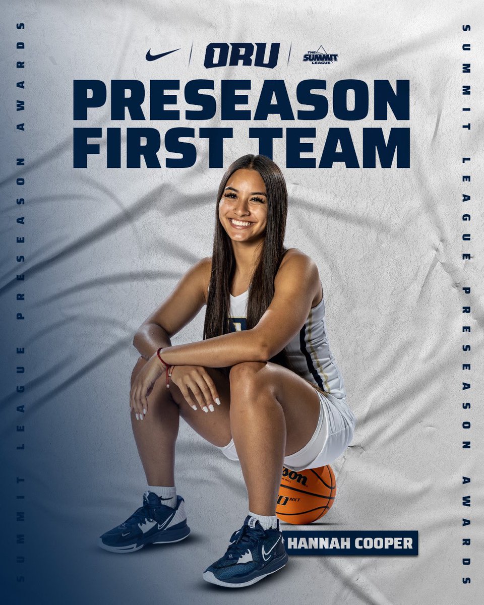 ORUWBB's tweet photo. 𝙁𝙞𝙧𝙨𝙩 𝙏𝙚𝙖𝙢 🤩

Congrats to @hannaaaahc on being named to the Preseason All-Summit League First Team!

#ORUWBB | #GoldenStandard https://t.co/1DZhs17wtS