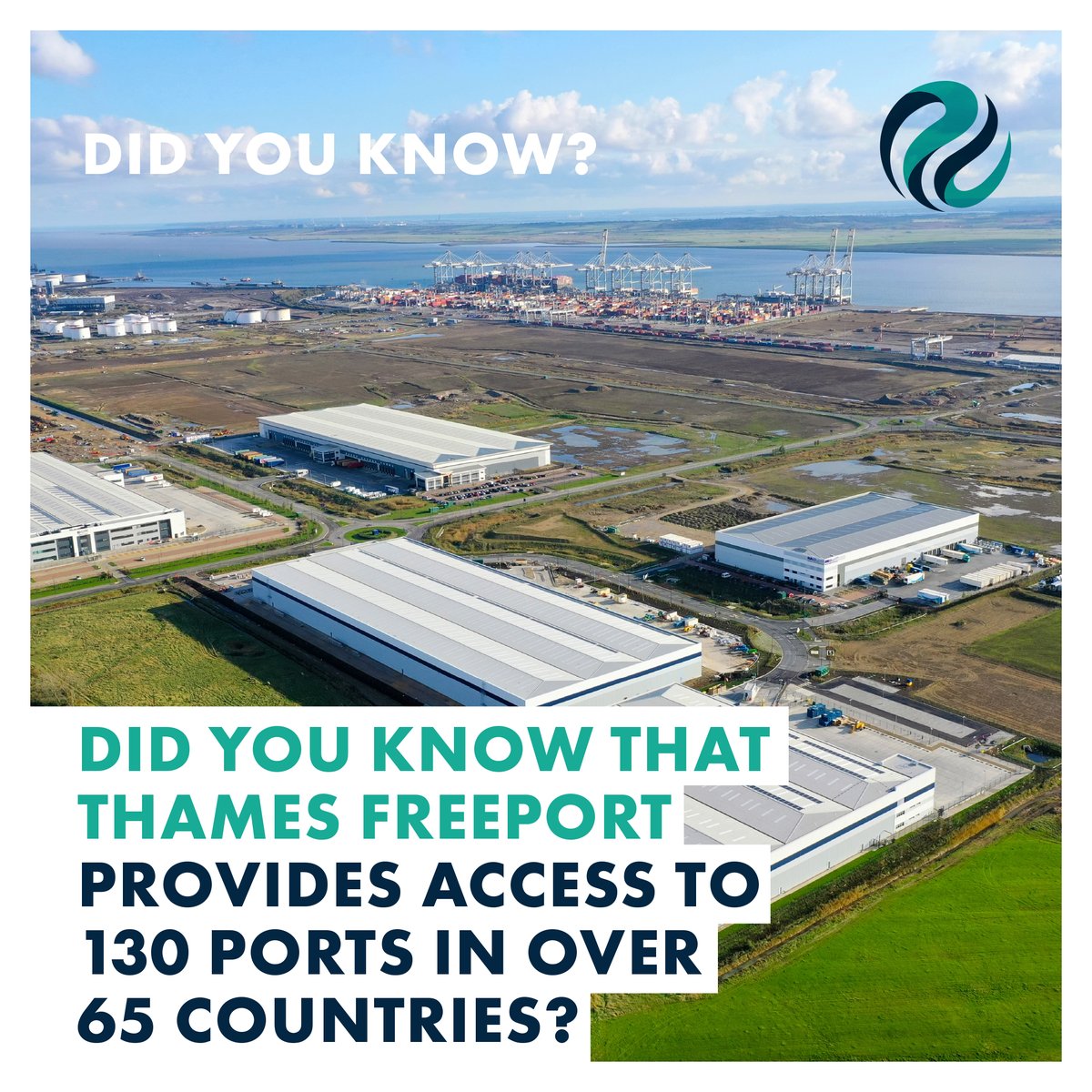 With unrivalled global connectivity to 130 ports in over 65 countries, Thames Freeport is the perfect place to grow your business. Contact us to see how working with us will boost your business. #ThamesFreeport