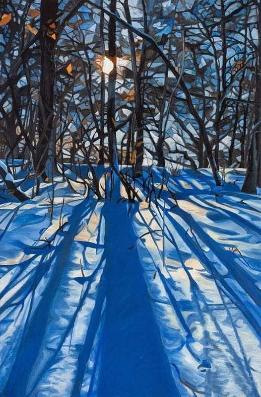 Queensnorth's tweet photo. -Matthew Klooster. Oil on canvas. #art #traditionalart #painting #ArtNotAI Snow. Winter. Trees. https://t.co/kcg7YyBWag