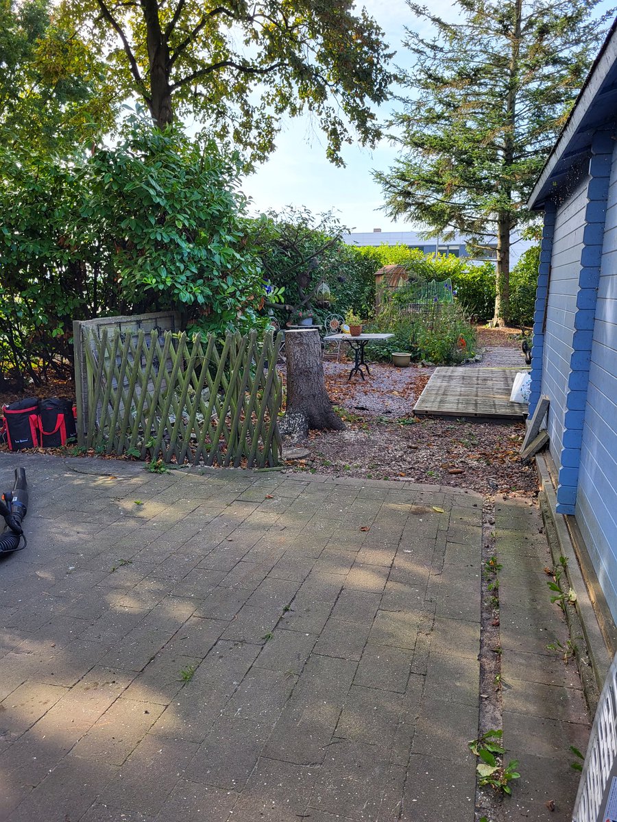 GerritHTR's tweet photo. Een coniferenklus in 4 foto's. Gekapt, versnipperd en afgevoerd en we hadden er fantastisch weer bij voor half oktober 😃
#TreeRemoval #BoomVerwijderen #Stihl #MS193T #MS261 https://t.co/Omq6ucl1RO