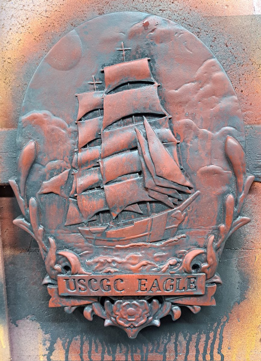 Base layer for the faux finish. 

#tincupsigns #smoothon  #ramaterials #siliconemold #moldmaker #resincasting #plasterart #reliefcarving #basrelief #tallship #sailing #sailingart #sailinglife 
 #uscg #uscgc #uscgceagle #uscgeagle #fauxfinish