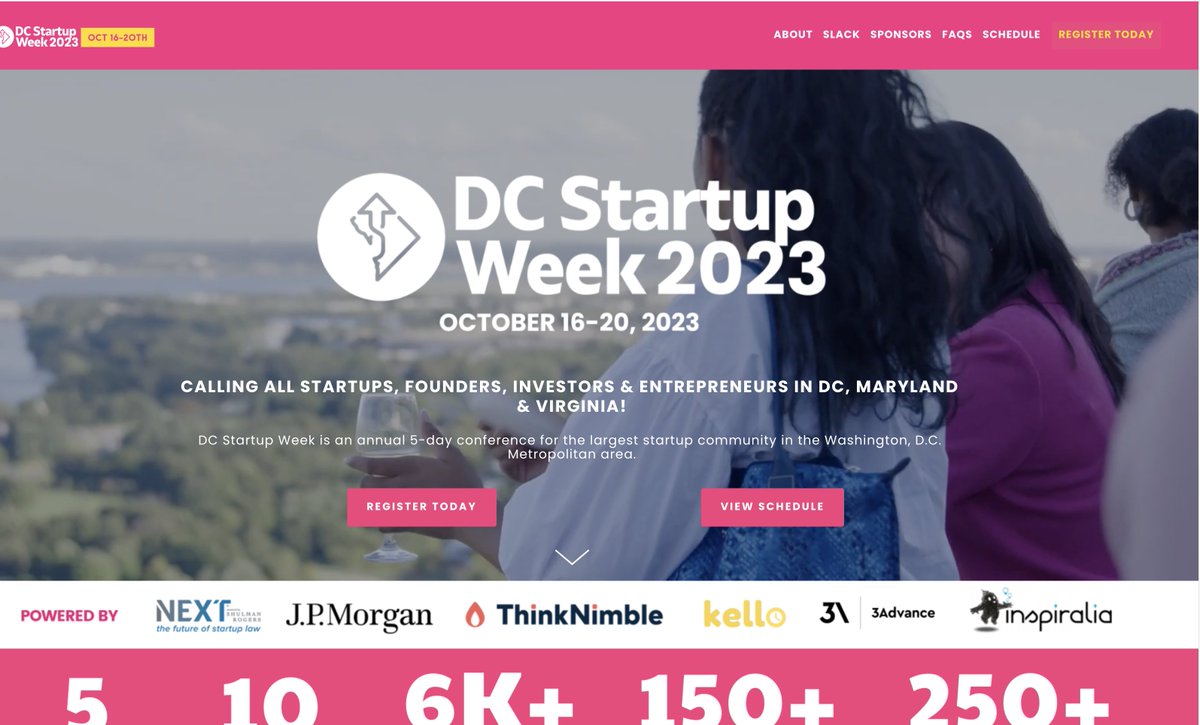 NFTLadyEve's tweet image. GM DC frens, This is a great event for anyone who like new ideas, business, and tech. Imm a speaker the 17th. xox Its a great place to network and meet new friends! @DCstartupweek  #DCStartupWeek
dcstartupweek.org