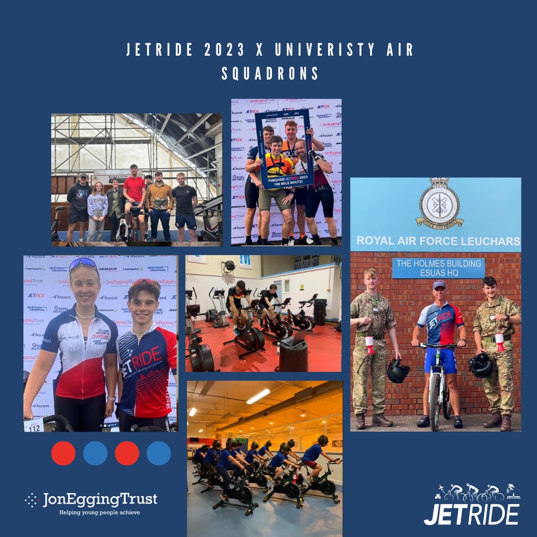JonEggingTrust's tweet photo. This year's JETRide brought a fresh twist, with ten University Air Squadrons taking on the challenge remotely across the UK!

Together, UAS teams raised over £4,000 for JET, emerging as some of our top fundraisers in this year's ride.🏆
Thank you for your brilliant support! #6FTS https://t.co/TlPMqw3dIi