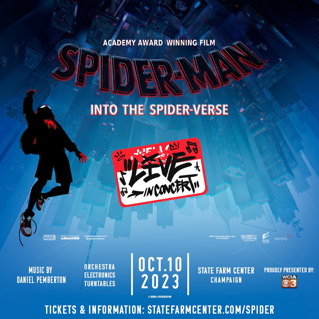 Don't miss Spider-Man: Into The Spider-Verse Live in Concert TONIGHT at 7pm! There's still time to get your tickets and make it a fun night out with friends and family! Get tickets HERE 👉StateFarmCenter.com/Spider