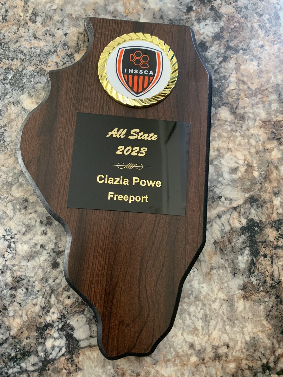 All-State plaque finally!!🖤⚽️