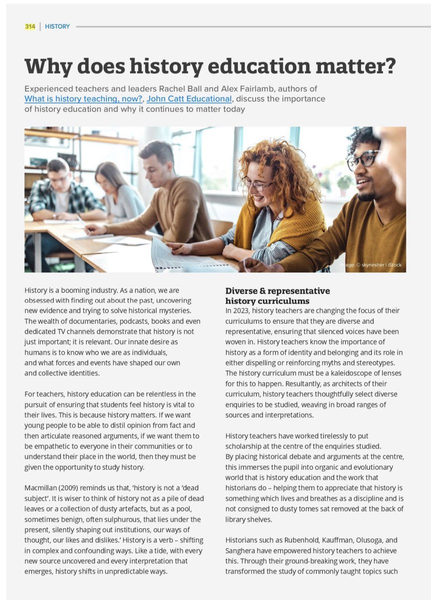 Why does History education matter?

An article from me and <a href="/MrsBallAP/">Rachel Ball</a> on p314-315 
<a href="/OpenAccessGov/">Open Access Gov</a>