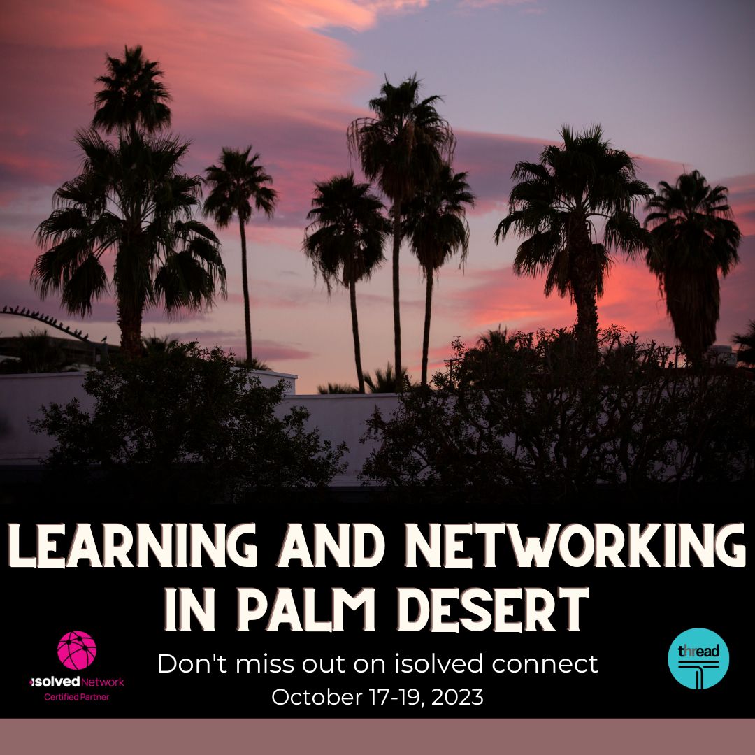 🌴 Exciting News! 🌴

We're just 1 week away from the highly anticipated isolved Connect event in Palm Desert, CA! 
hubs.ly/Q023fnsW0

#isolvedConnect #PalmDesert #HCM #NetworkingOpportunity