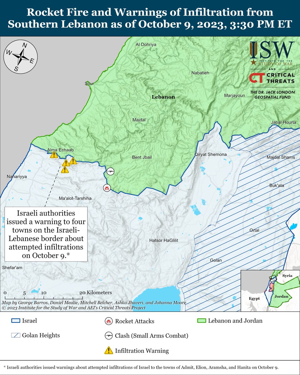 Members of the Axis of Resistance have issued threats that may lead the war between #Israel and Palestinian militias to expand into the region.

Read last night's Iran update from CTP and <a href="/TheStudyofWar/">Institute for the Study of War</a>: criticalthreats.org/analysis/iran-…