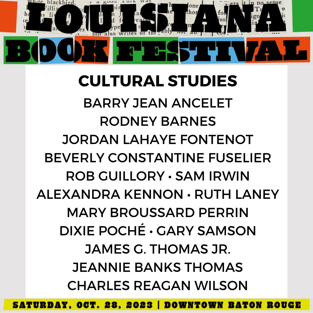 From Afrofuturism to zydeco, we've got it all this year when it comes to books on culture! louisianabookfestival.org/ProgramsByGenr…
