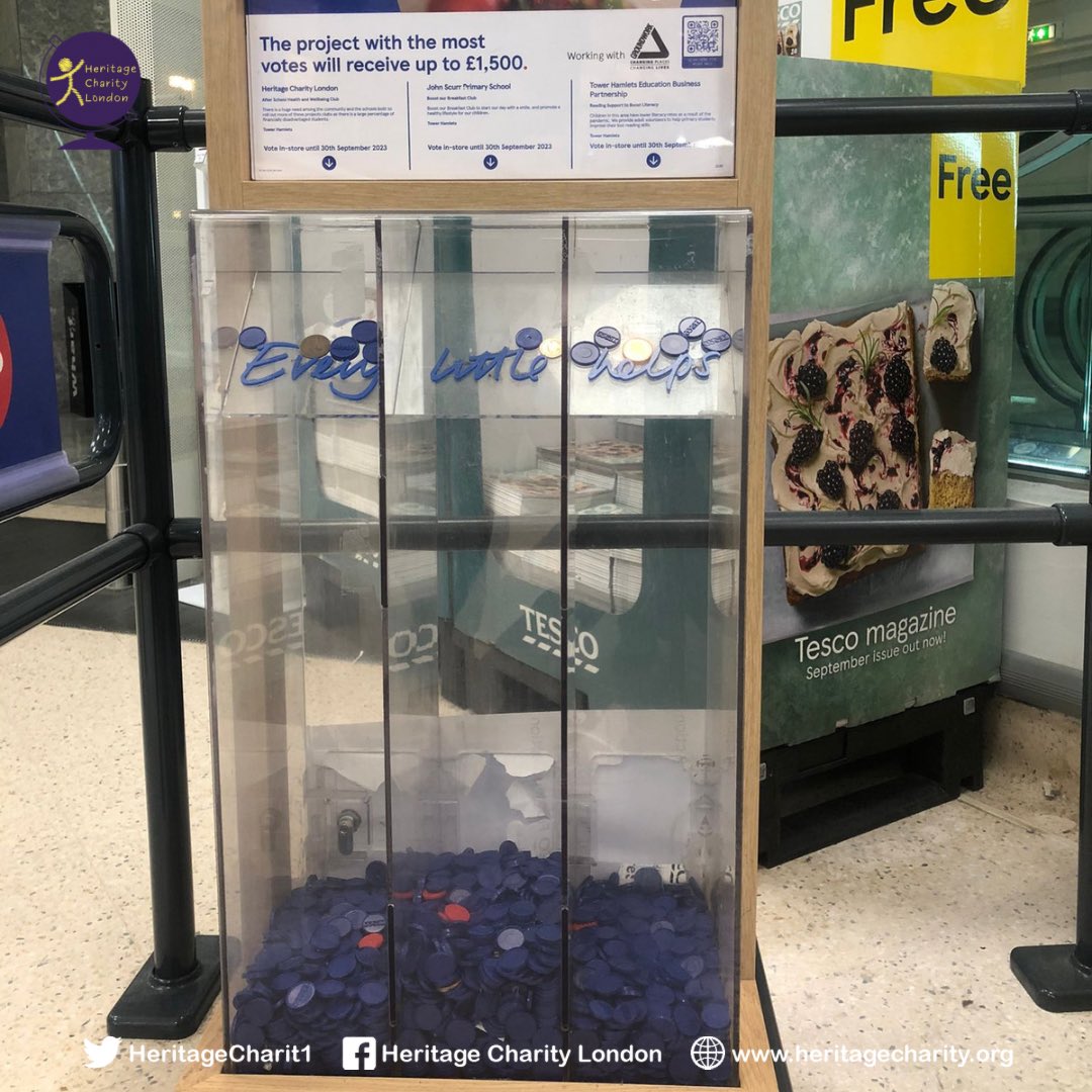 HeritageCharit1's tweet photo. We are now in the voting draw across lots of Tesco stores in south west London. Head over to our Instagram for a full list of stores - HeritageCharityLondon
#HeritageCharityLondon #Tesco #Education #EducationForAll #EducationMatters #Education4All #Educate #EducationForChildren https://t.co/I225JBI2M2