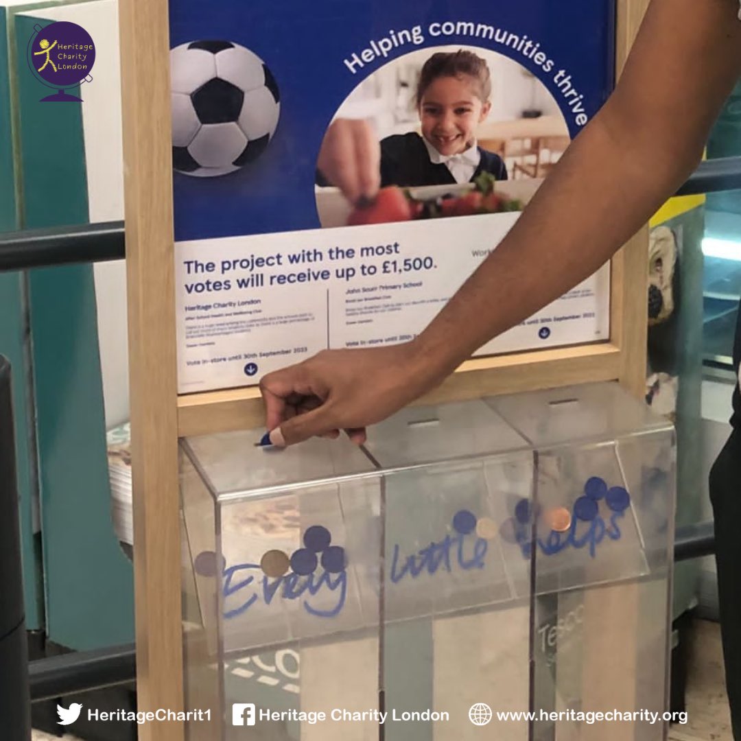 HeritageCharit1's tweet photo. We are now in the voting draw across lots of Tesco stores in south west London. Head over to our Instagram for a full list of stores - HeritageCharityLondon
#HeritageCharityLondon #Tesco #Education #EducationForAll #EducationMatters #Education4All #Educate #EducationForChildren https://t.co/I225JBI2M2