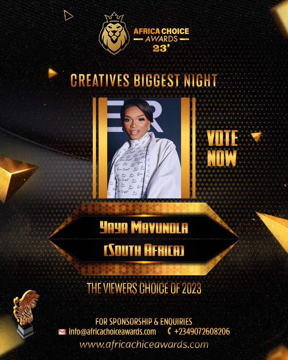 YayaRSA's tweet photo. Seen and heard by Africa Choice Awards in Lagos, Nigeria! 

Thank you for the nomination @AfricaChoiceAwd 💝🙏🏽 https://t.co/ALHTFhkQxg