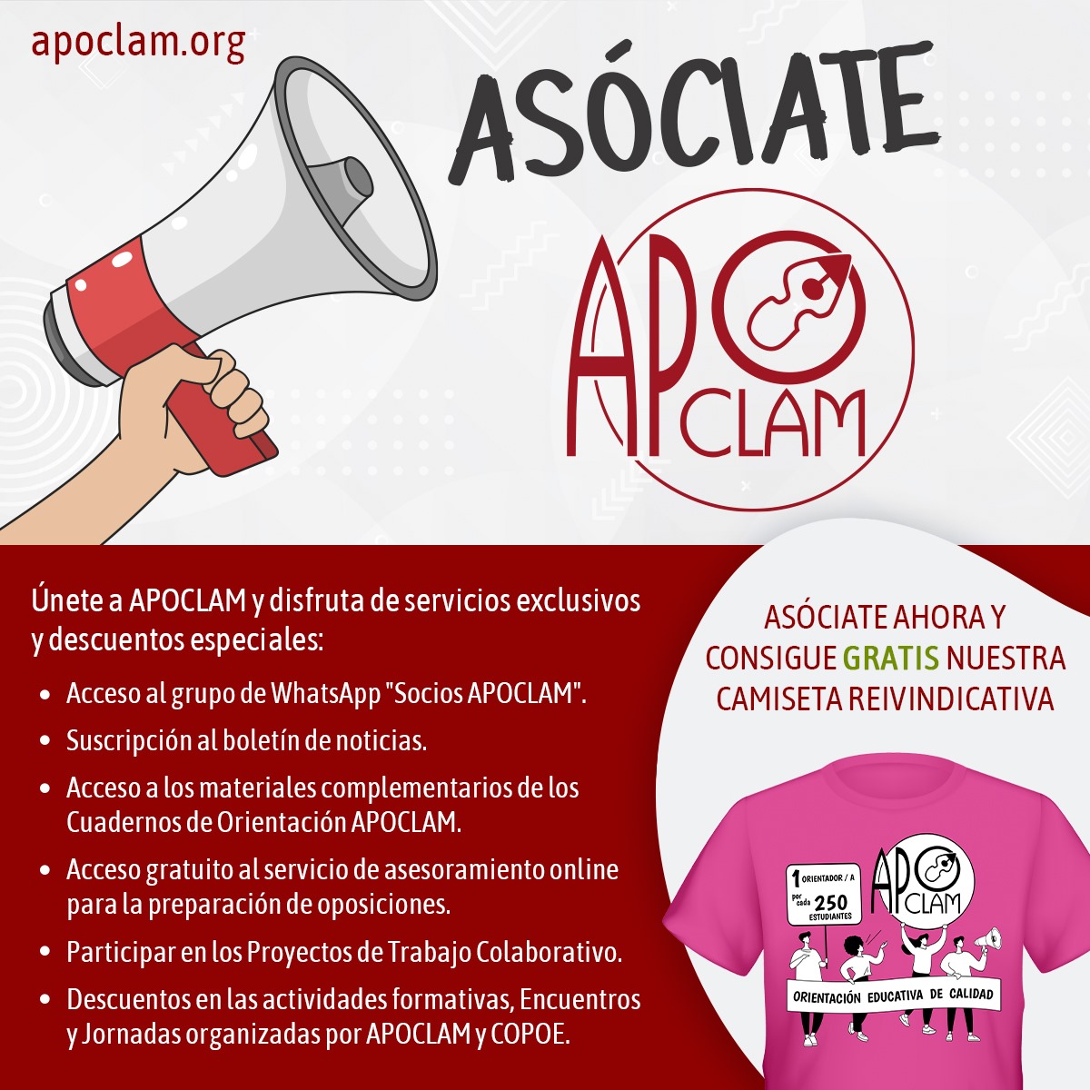 Asóciate a APOCLAM.