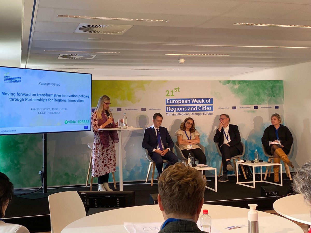 🔉Paz Palacio de <a href="/agenciasekuens/">Agencia Sekuens</a> nos cuenta la 
 experiencia de #Asturias durante la sesión "Moving forward on transformative #innovation policies through Partnerships for Regional Innovation" 👇🧶

➡️regions-and-cities.europa.eu/programme/2023…

#EURegionsWeek