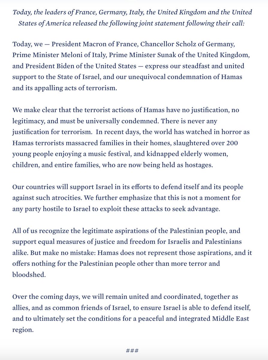 Joint Statement on Israel whitehouse.gov/briefing-room/…