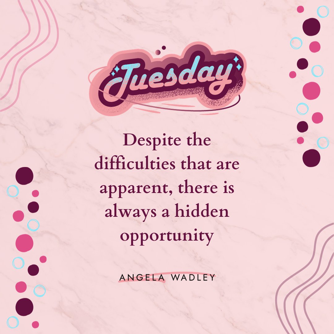 Despite the difficulties that are apparent, there is always a hidden opportunity. 👍