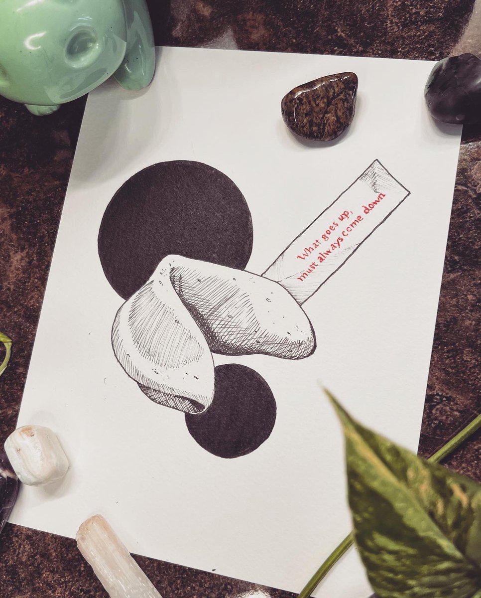 themildginger's tweet photo. Inktober day 10: Fortune

“What goes up, must always come down” 

As the wheel of fortune tarot card explains, nothing in this universe lasts forever.  Bad situations, good situations, and everything in between.  And no-one is exempt from this law of nature. 
@inktober 
#inktober https://t.co/idRdKwivC1