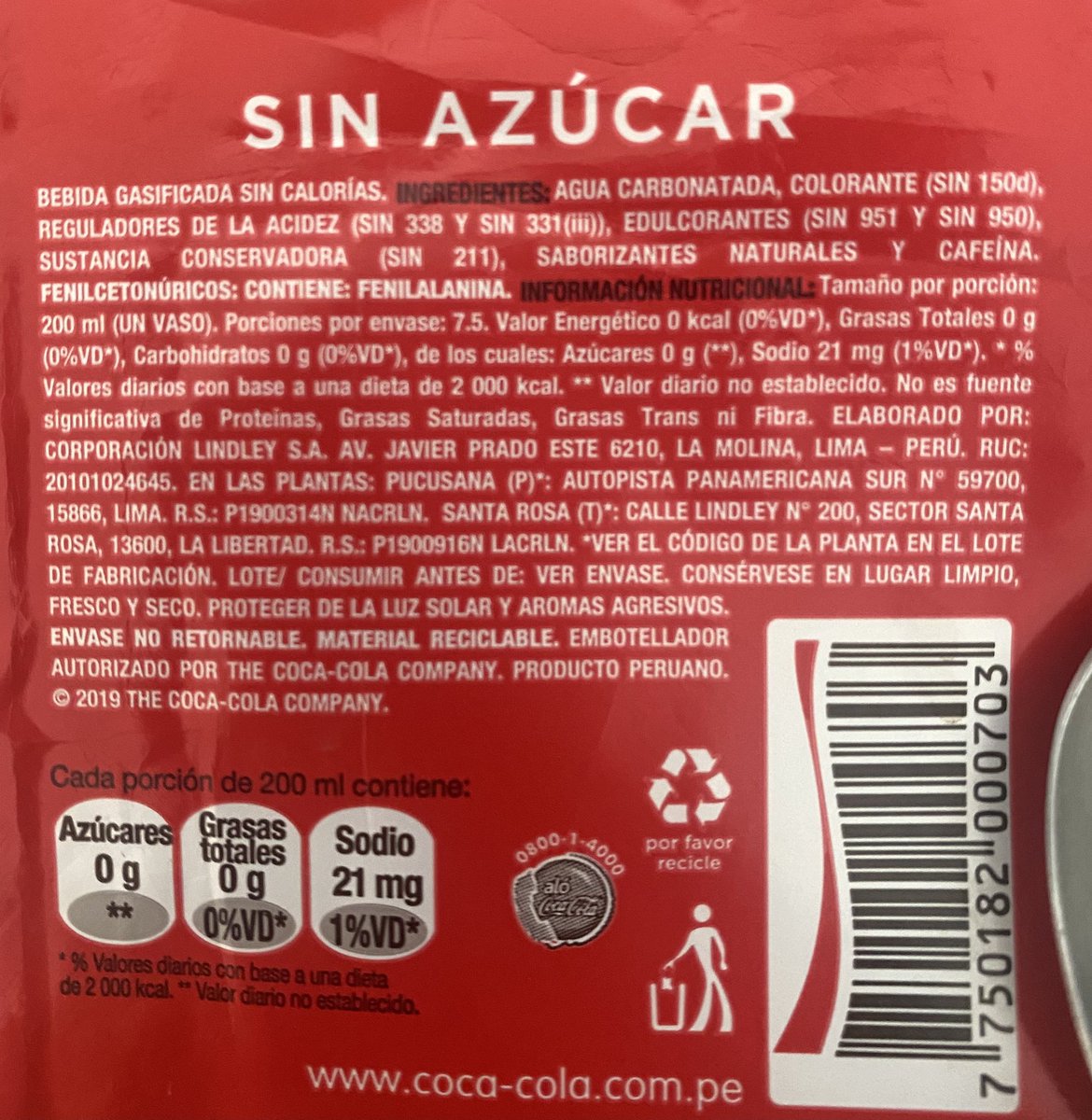 Juaniperezc's tweet photo. @CNPLimaM @chifaentiffanys Necesitamos mayor advertencias sobre productos engañosos y que son venenos silenciosos como este: https://t.co/r7suHP6g3w