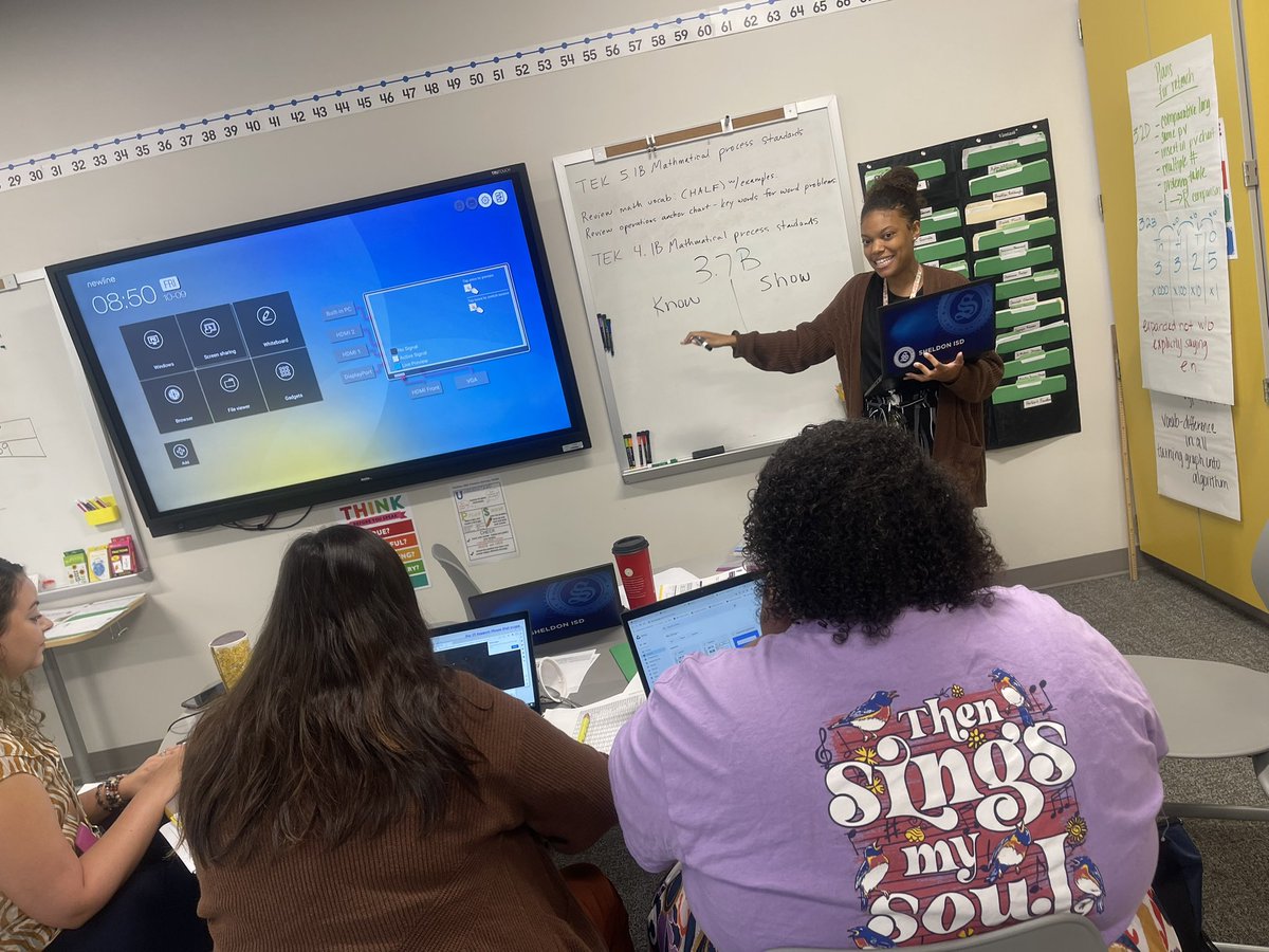 MsWHobbs's tweet photo. We are shifting to Teacher facilitated PLCs at the @LakeEagles. Our wonderful Mrs. Bradford is giving our 3rd grade team some background knowledge of our upcoming standard using a know and show chart! Way to go! https://t.co/MFo38D2zQl