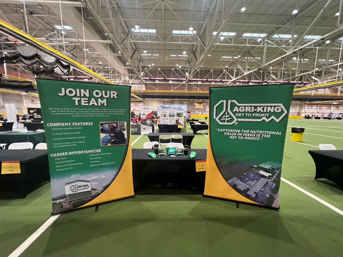 AgriKingInc's tweet photo. Find us today at @iastate_cals Career Fair! Come learn about our career and internship opportunities at Agri-King.
#AnimalNutrition #CareerFair #KeyToProfit https://t.co/HZ138s2oz0
