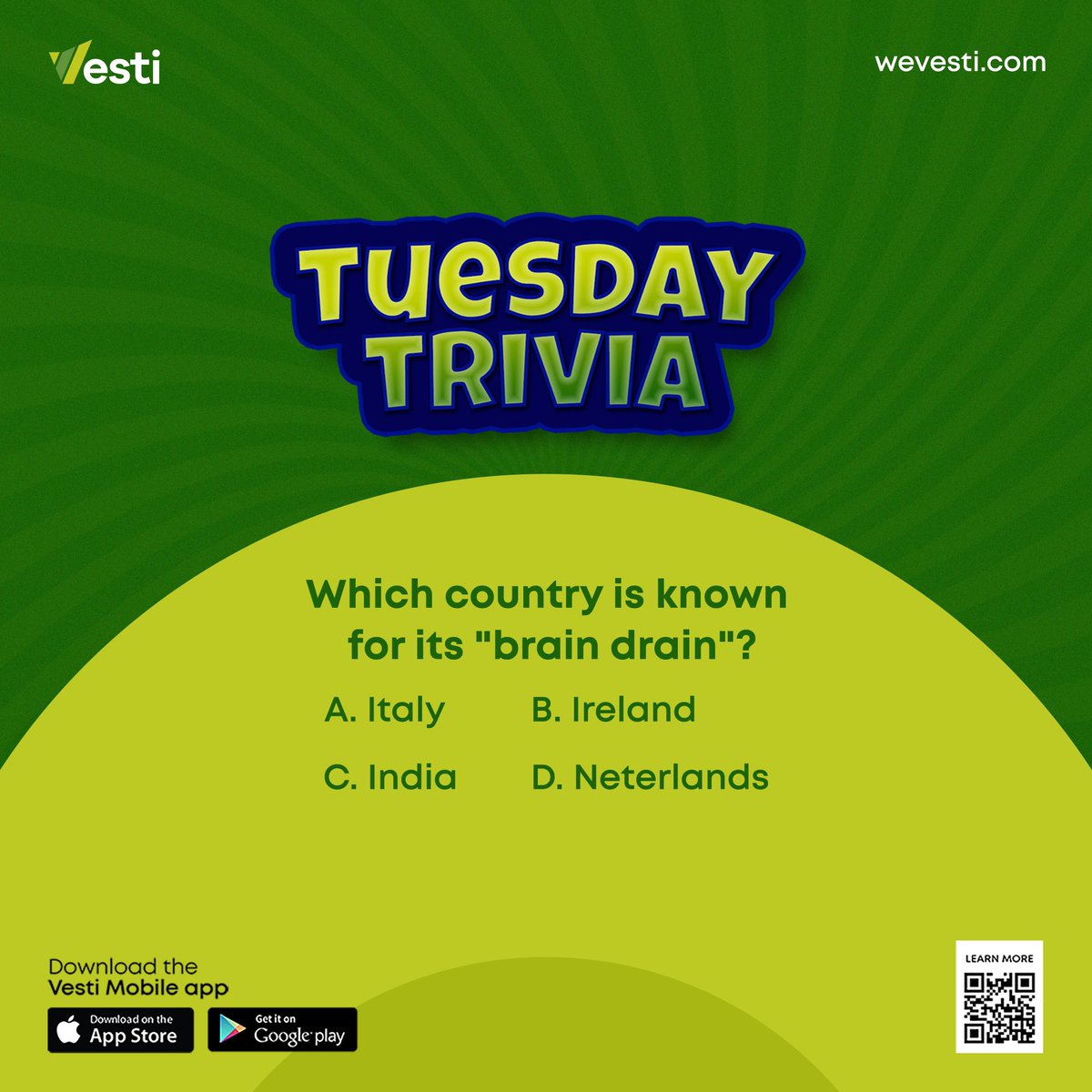 VestiOfficial's tweet photo. Take a guess!

Share your answers in the comments below 

#vesti #vestified #migrationfintech #triviatuesday #movingabroad #livingabroad #ireland #netherlands https://t.co/D9VvIKZUHw