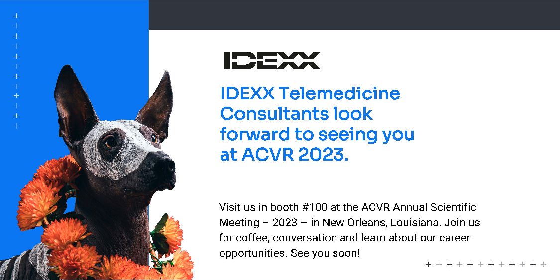 Our Telemedicine team is just weeks away from seeing you all at ACVR in New Orleans. You never know what you’ll find this year at the IDEXX booth! 👀