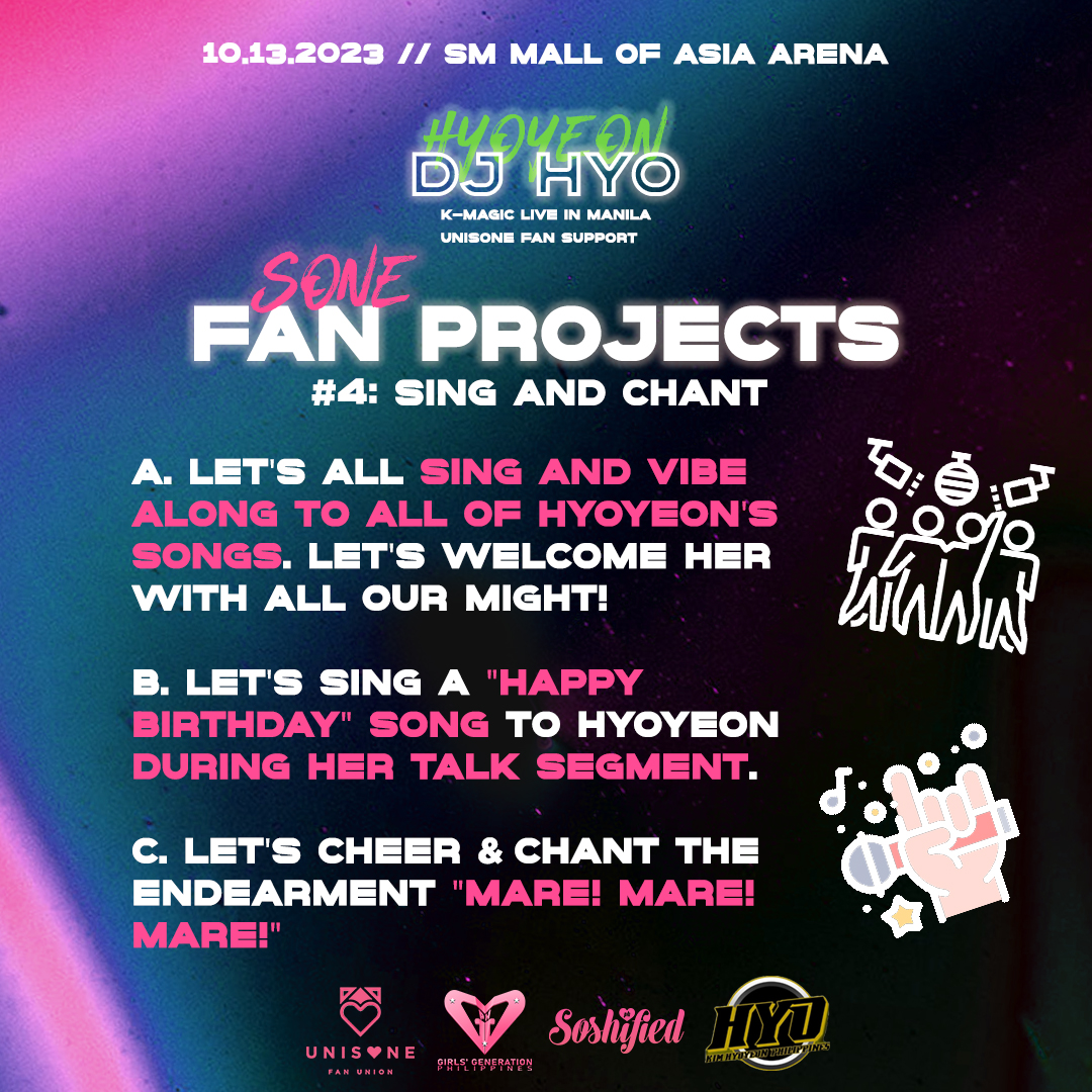 GGPhilippines's tweet photo. [#FanProj]

"Come take a PICTURE" Let's FOCUS on HYO! 🥰

Let's give #HYOYEON a warm welcome this Friday!💗

•Handbanner
•Rolldown Banner
•Sing Happy B-day
•Sing &amp; Chant
•Pink Dresscode
•K-Magic Fandom Station
💗https://t.co/jJLL6rEy5J

#KMagicLiveinMNL_HYO #KMagicLiveinMNL https://t.co/SG2S1wdnEh
