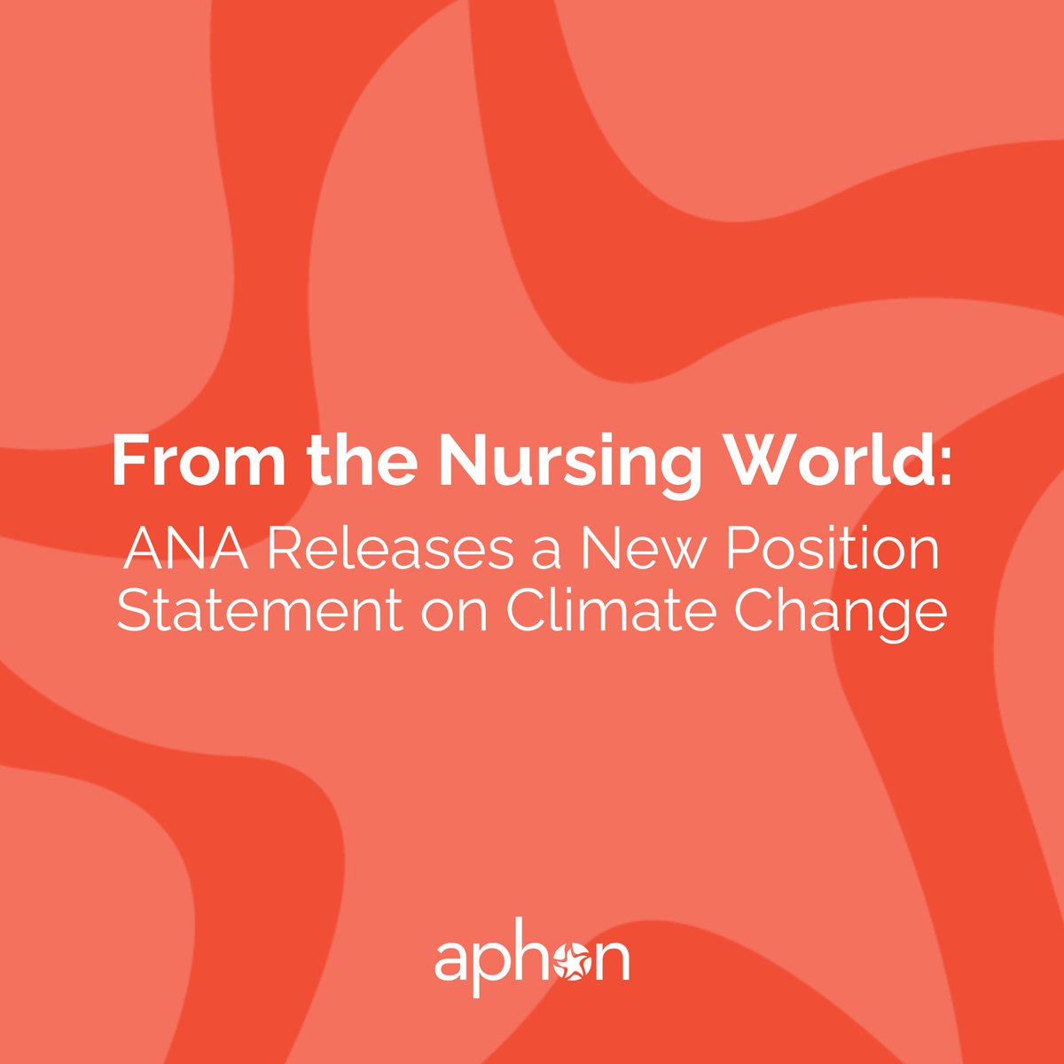 ANA released a new position statement regarding climate change entitled 'Nurses' Role in Addressing Global Climate Change, Climate Justice, and Health.' You won't want to miss out on the inspiring 'Nurses as Sources of Hope.' section on page 9.