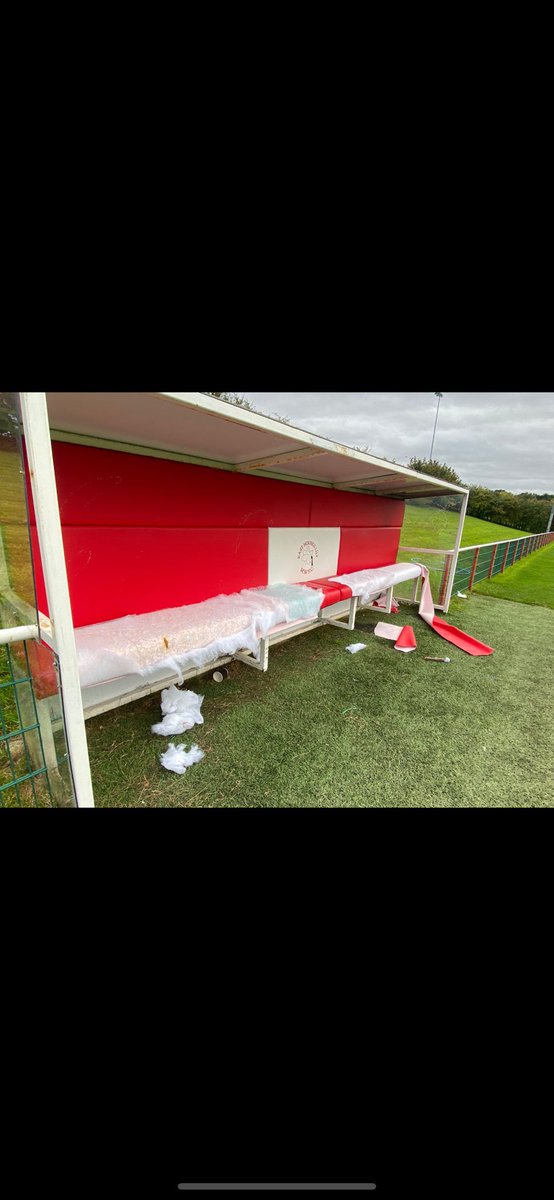 Another act of mindless stupidity see our away dug out be ripped to shreds after it just being replaced 4 weeks ago 

Anyone with any knowledge who who did this could they please get in touch with the page 

From all at Easthouses LIly MWFC