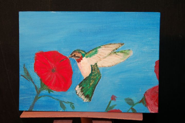 h_lantini's tweet photo. Art of the Day: "BUZZY HUMMINGBIRD". Buy at: https://t.co/ozJ2v6ucNw https://t.co/DQKDeCuJvO