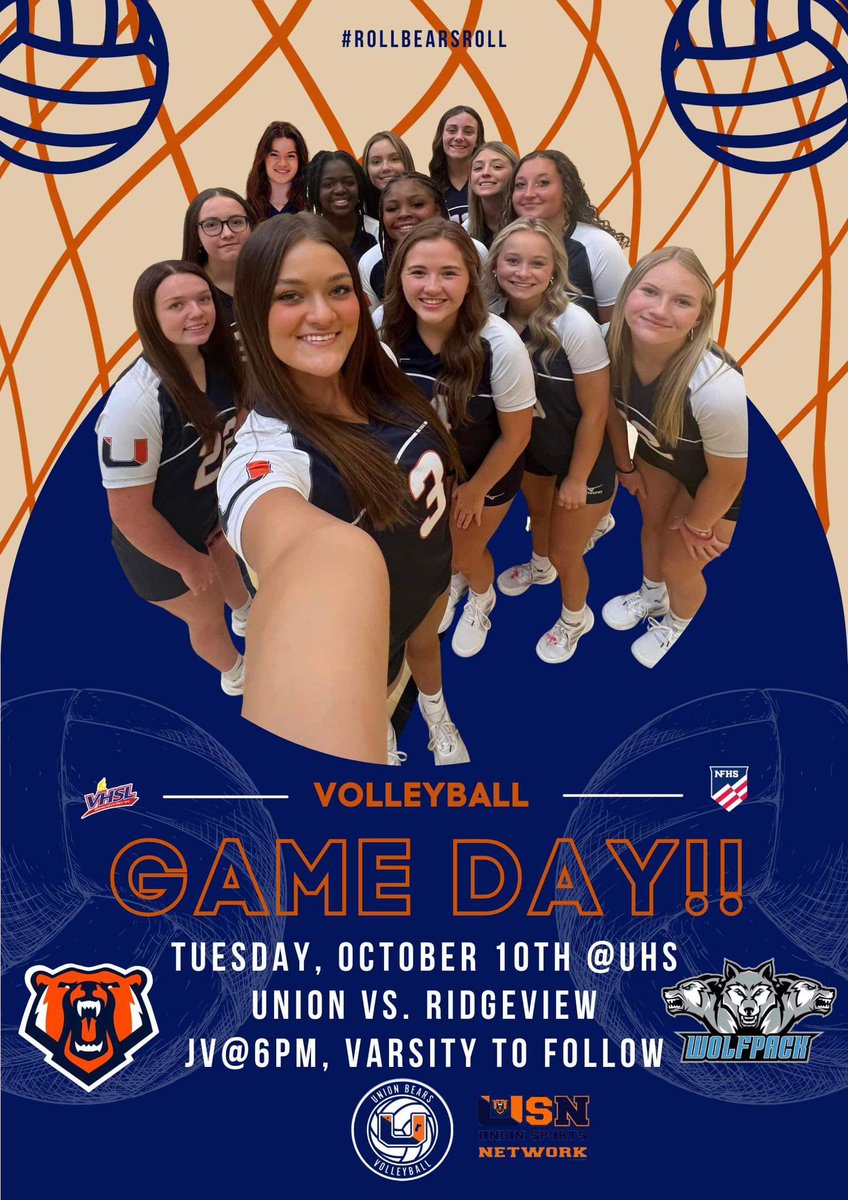 UnionBearsVBall's tweet photo. 🏐💙🧡🐻 https://t.co/qMoTjypp4T