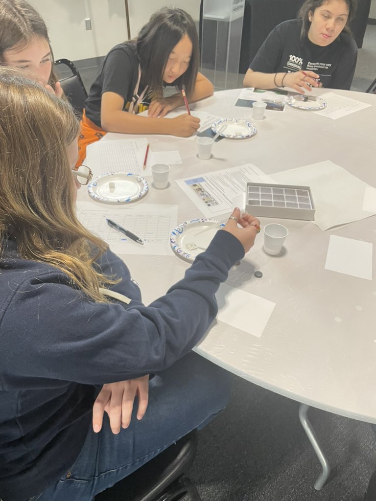 MrsFemmel's tweet photo. @setaneisd practicing their mineral analysis skills @NASA_Johnson. #WeRock! 😁@WeTeachSETA_CTE @6_SETA @mguerrero_SETA https://t.co/ciKfHQpzjX