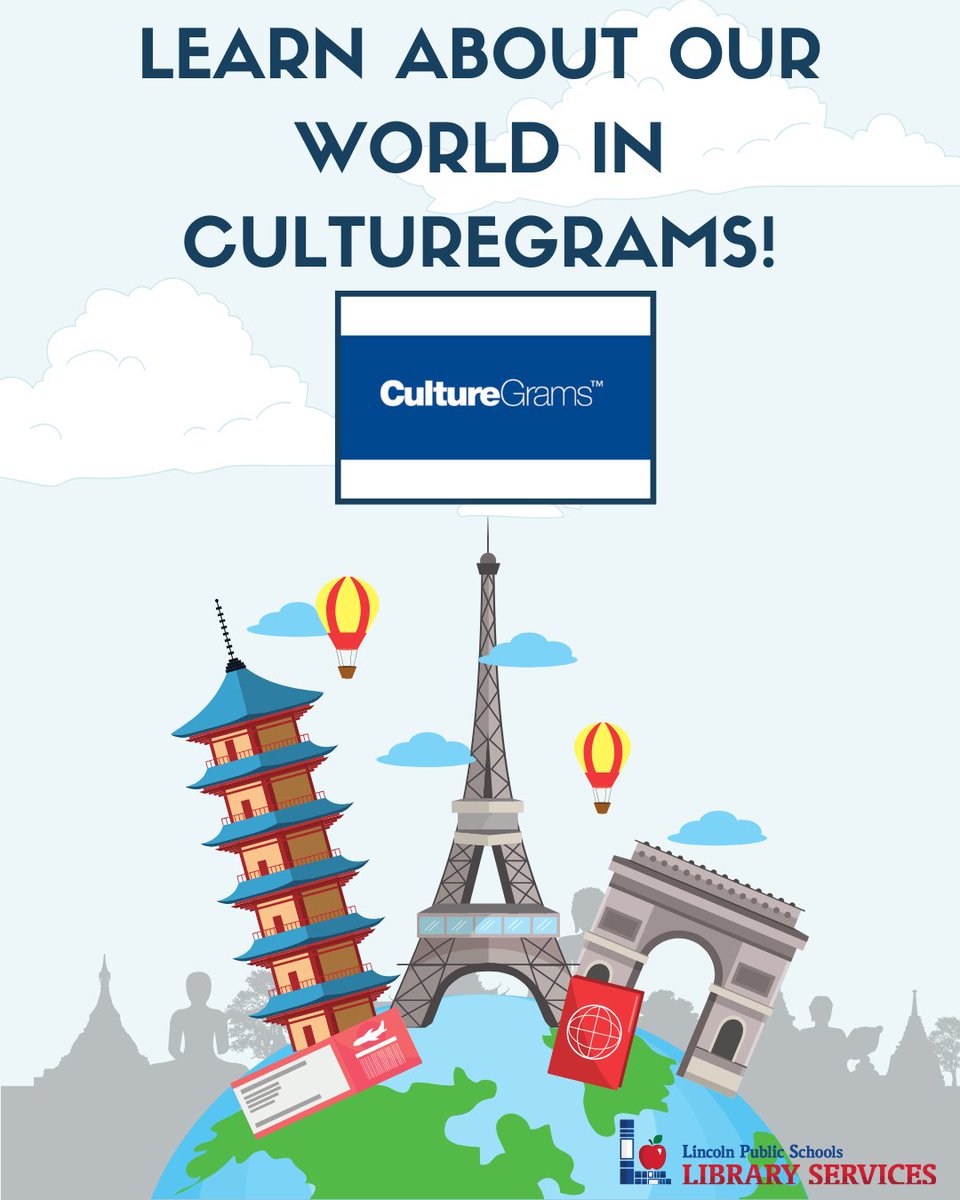 Have you heard of Culturegrams? This database features information on US States, Canadian Provinces and every country in the world! Learn more about life in other countries and find fun facts about places near and far. You can find it in the LPS Portal!