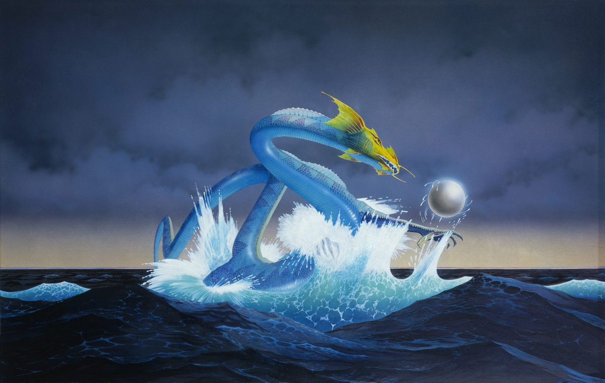 RobinsonKH's tweet photo. One of the things I love about vintage fantasy/sci fi art, especially from the 70s/80s, is how idiosyncratic it was, compared with how homogenous it often looks now. Clockwise: Roger Dean, Rodney Matthews, Chris Foss, Jimmy Cauty (to name but four). https://t.co/1zuJU7mTL7