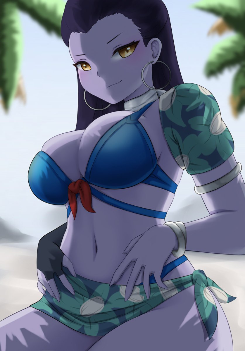 smyfiee's tweet photo. widowmaker on beach https://t.co/sXUAL0t6Vw