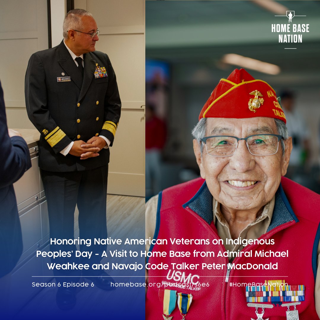 #HomeBaseNation S6:E6 is now available! 🎙️ In honor of #IndigenousPeoplesDay, we relive host <a href="/RonHirschbergMD/">Ron Hirschberg, MD</a>’s recent conversations with Rear Admiral <a href="/MWeahkee/">Michael D. Weahkee</a> &amp; Navajo Code Talker Peter MacDonald. <a href="/IHSgov/">Indian Health Service</a> <a href="/MassGenBrigham/">Mass General Brigham</a>

Listen, share &amp; subscribe at homebase.org/podcast/s6e6.